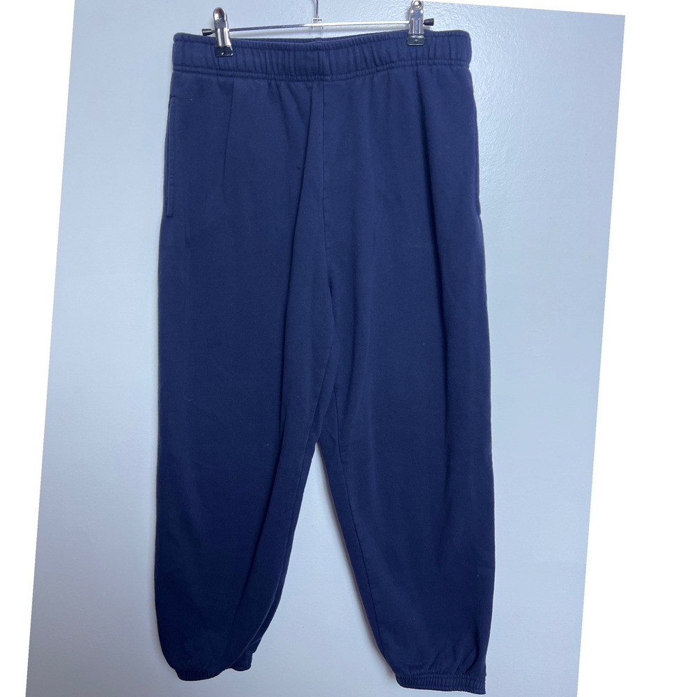 Kut from the Kloth KUT/SO Navy Blue Cozy Fleece Boyfriend Fit Sweatpants L Loung